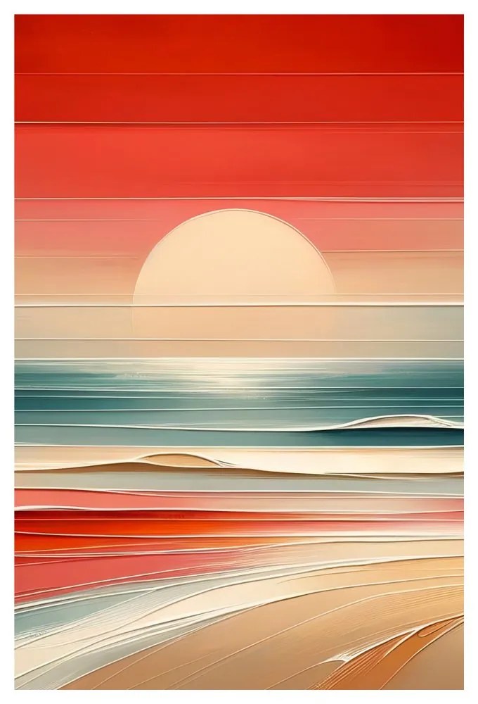 Quadro su tela – Spiagge sabbiose nella luce calda