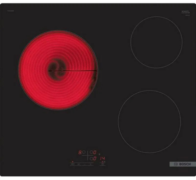 Bosch - piano cottura in vetroceramica 60 cm 3 fuochi 5700 w nero - PKM611BB8E
