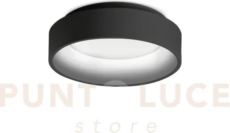 Ziggy plafoniera le led 3000k 21w 2750 lm nera 27,7cm