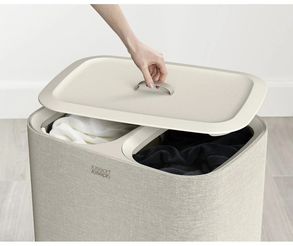 Cesta per il bucato beige in tessuto 2x45 l Tota – Joseph Joseph