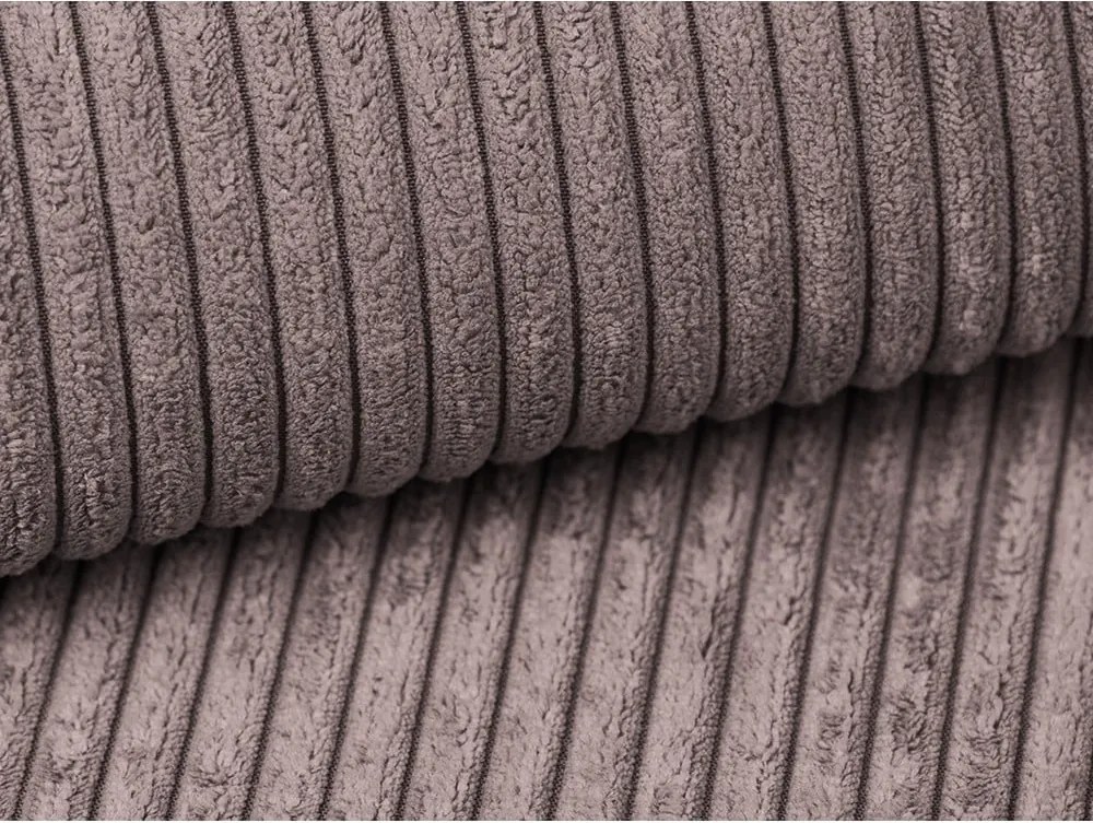 Divano rosa polveroso allungabile con rivestimento in velluto a coste 195 cm Nona – Makamii