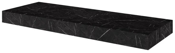 Top per lavabo Neo SENSEA L 136 x H 10 x P 48.5 cm nero stratificato, effetto pietra naturale