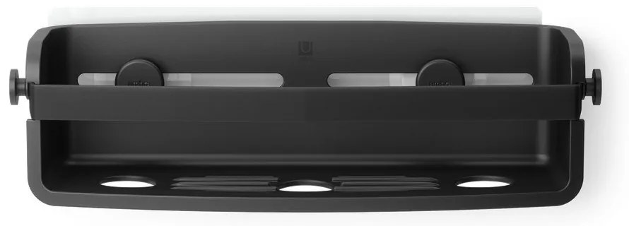 Mensola da bagno senza foratura nera in plastica Flex Adhesive – Umbra