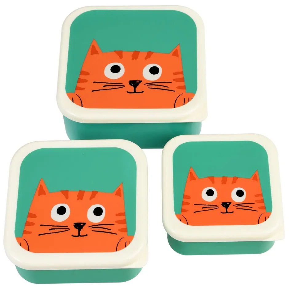 Set di 3 scatole per snack Chester Cat - Rex London