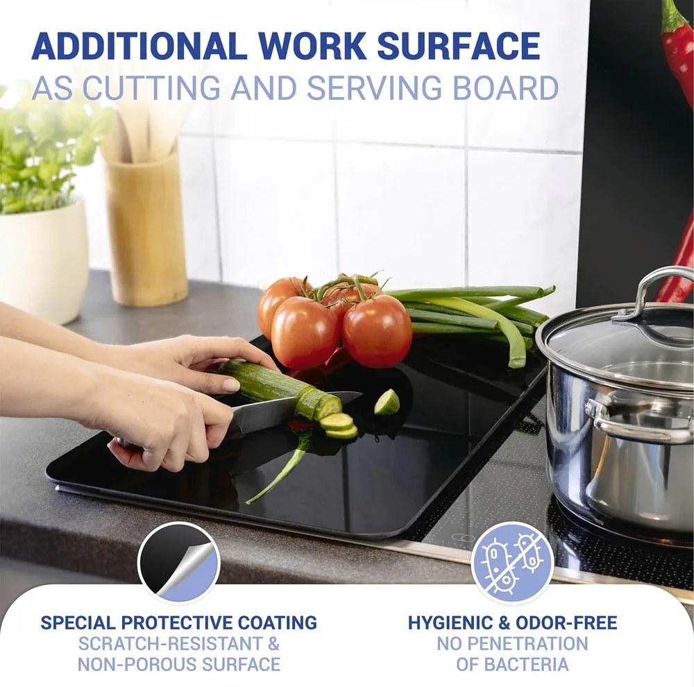 Set di 2 copri stufe in vetro, 52 x 30 cm Peperoni - Wenko