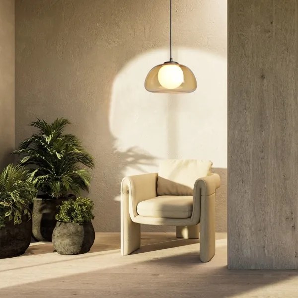 Rabalux 72273 - Lampadario a sospensione con filo ELOWEN 1xG9/5W/230V marrone/fumé