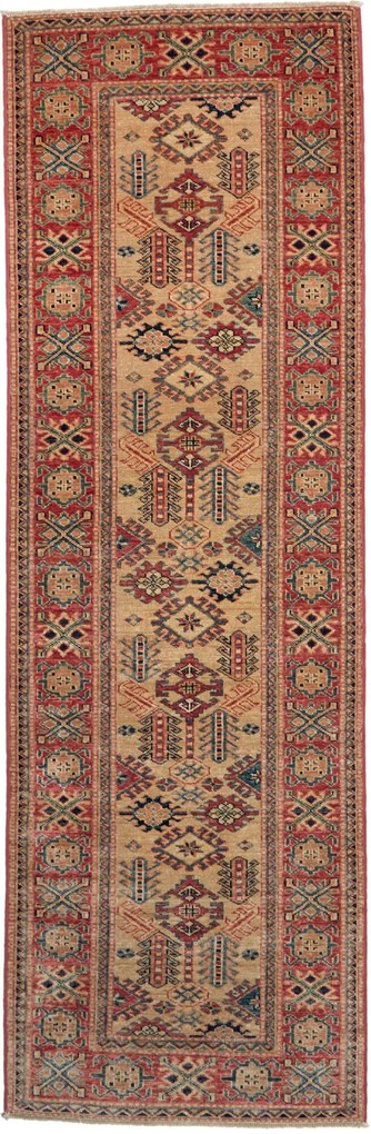 Kazak Tappeto 80x240 Rosso (Pakistan) Annodato A Mano