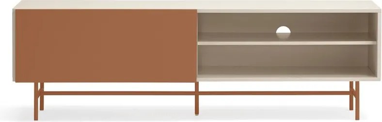 Tavolo TV in mattone/beige 180x56 cm Nube - Teulat