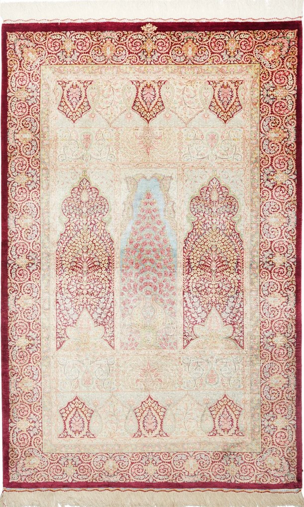 Ghom Tappeto persiano 160 x 100 Rosso (Iran) Annodato A Mano