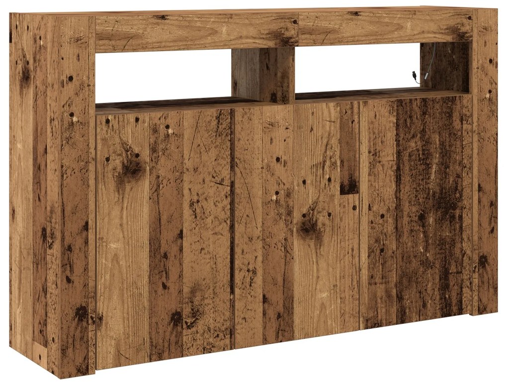 Credenza legno vecchio legno ingegnerizzato 116 x 30 x 75 cm