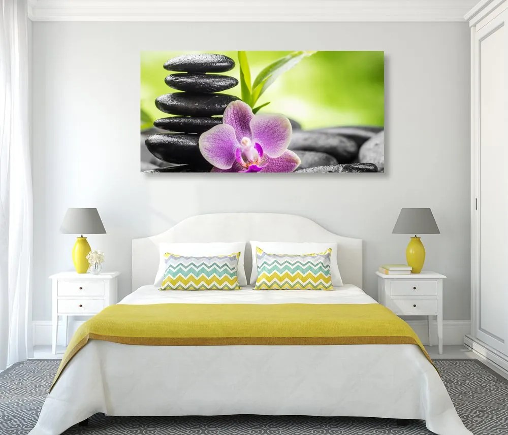 Quadro su tela – Composizione Zen tropicale