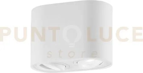 Plafoniera town bianca tonda 2 luci attacco gu10 17,8x9,6x12,5cm