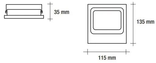 Vivida floodled 10w 4000k 800lm ip65 115*135*35