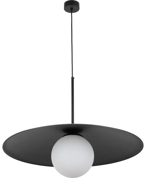 Lampadario a sospensione con filo SLATE 1xE27/15W/230V diametro 65 cm nero