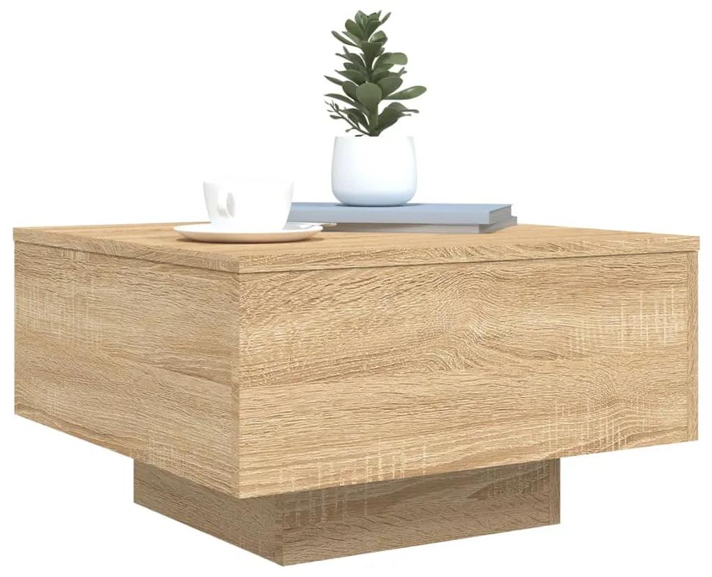Tavolino da salotto rovere sonoma 55x55x31 cm legno multistrato