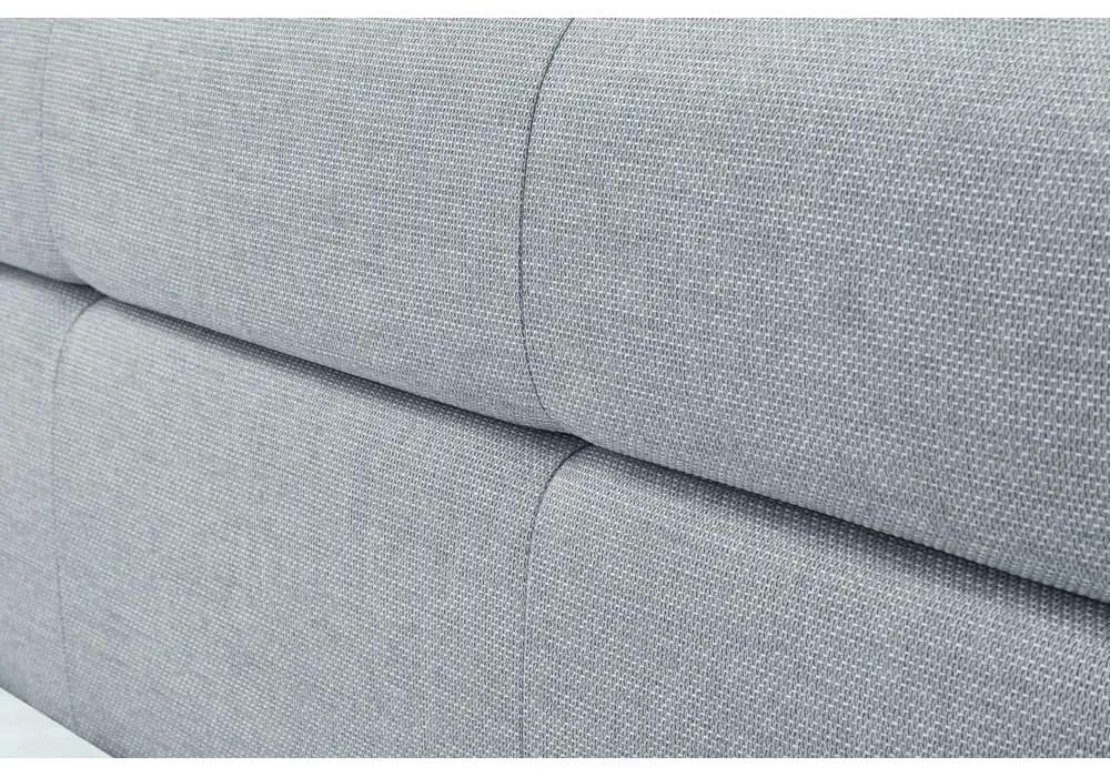 Letto matrimoniale imbottito blu polveroso con contenitore con rete inclusa 140x200 cm Lotte – Meise Möbel