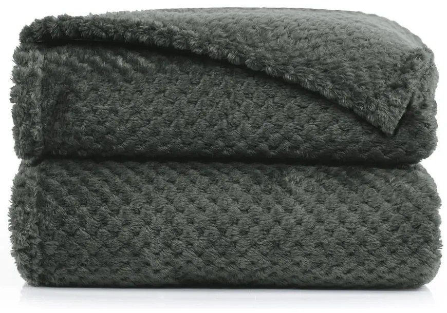 Coperta in microfibra grigio scuro, 240 x 220 cm Henry - DecoKing