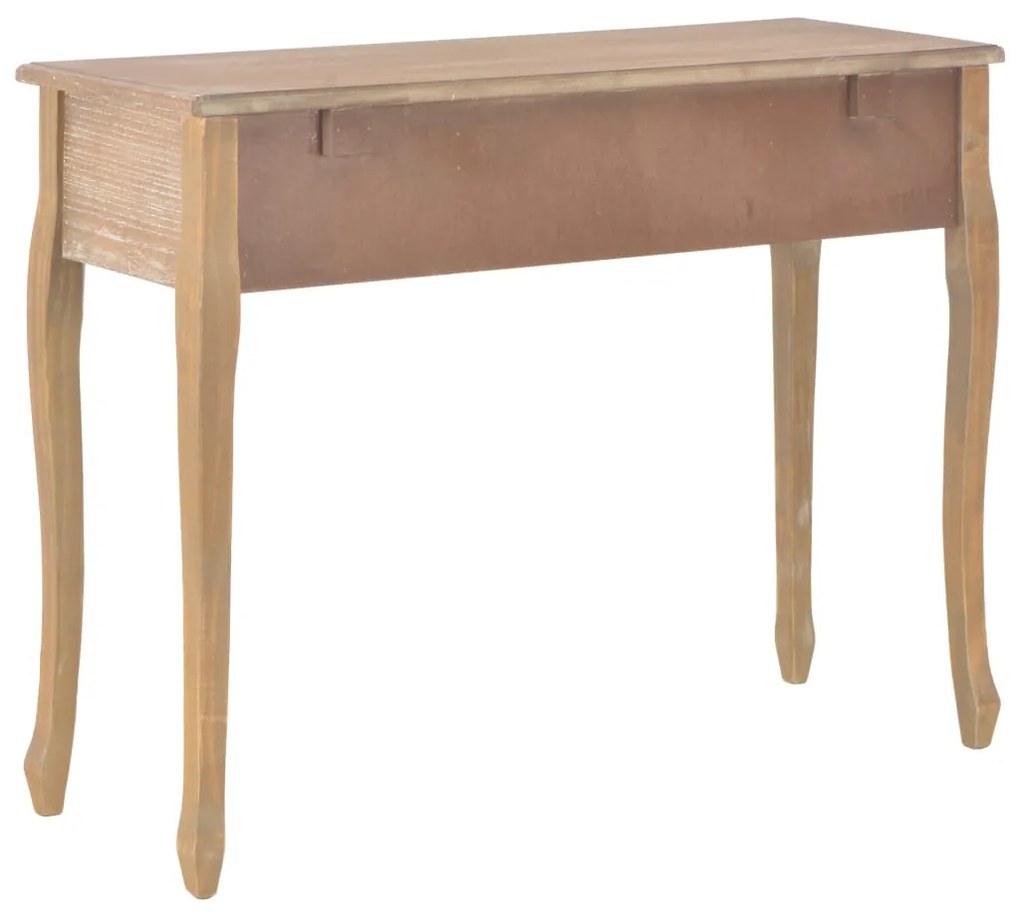 280047 dressing console table with 3 drawers brown