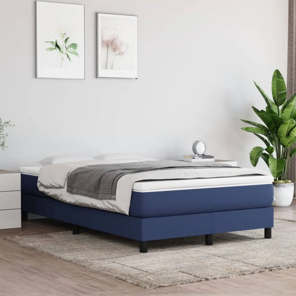 Materasso A Molle Insacchettate Blu 120x200x20 Cm İn Tessuto /