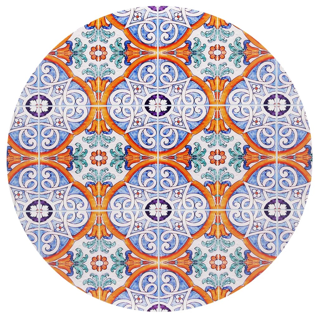 Copritavolo giardino diametro 70 cm con decoro