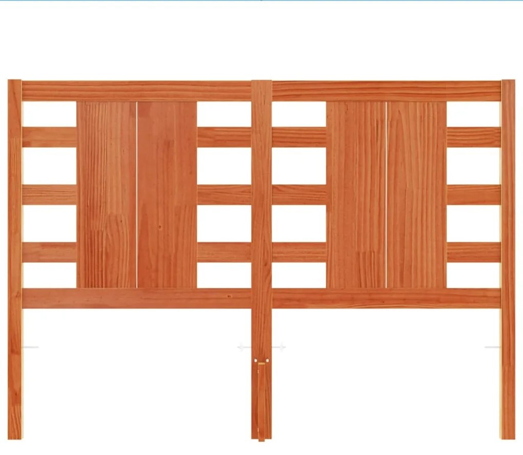 Testiera marrone cera 135 cm in legno massello di pino