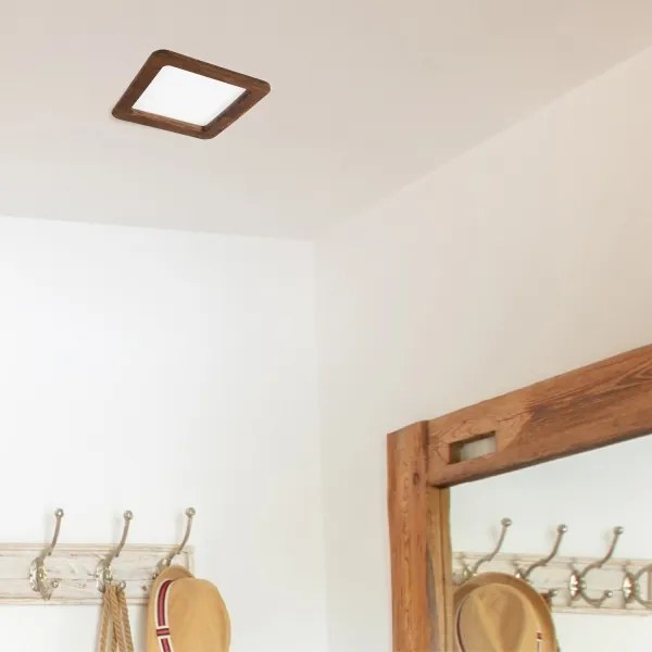 Lampada LED da incasso WOODY SPOT 17W 230V 3000K ciliegio 18,5x18,5 cm