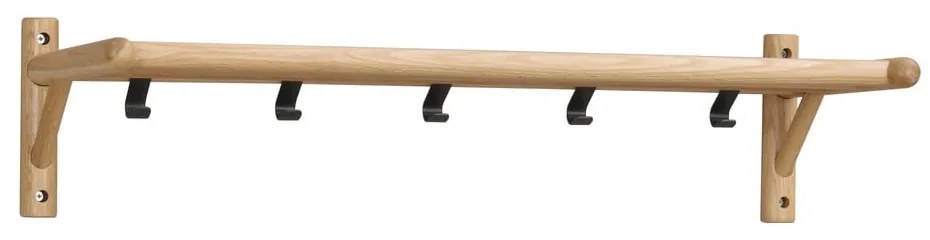 Appendiabiti da parete in legno di quercia in colore naturale Milford - Rowico