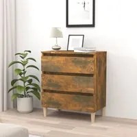 Credenza Rovere Fumo 60x35x69 cm in Legno Multistrato