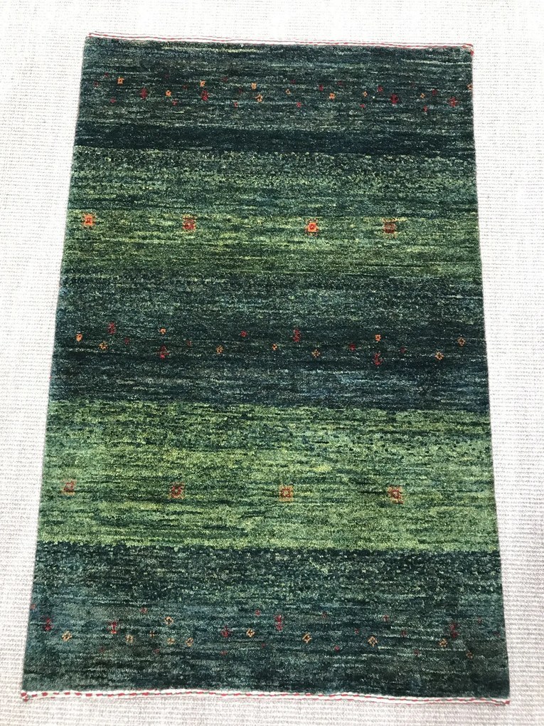 Gashguli Tappeto 80 x 120 Verde (Iran) Annodato A Mano