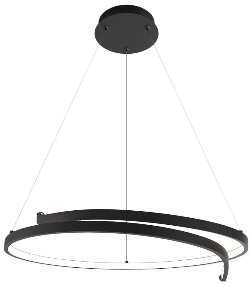 Lampadario LED a sospensione con filo LORENZO LED/35W/230V nero