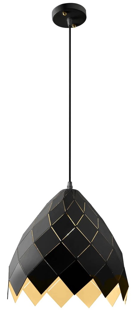 Lampada Da Soffitto Pensile Metallico Nero APP338-1CP