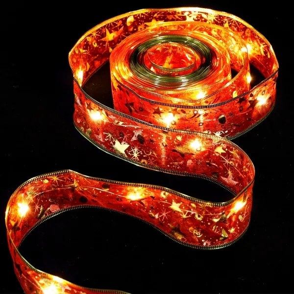 Aigostar - Catena luminosa natalizia a LED 50xLED/3xAA 5m bianco caldo e rosso