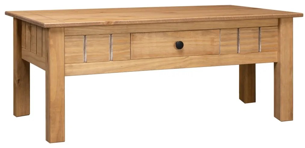 Tavolino Da Salotto 100x60x45 Cm İn Pino Massello Panama Range /