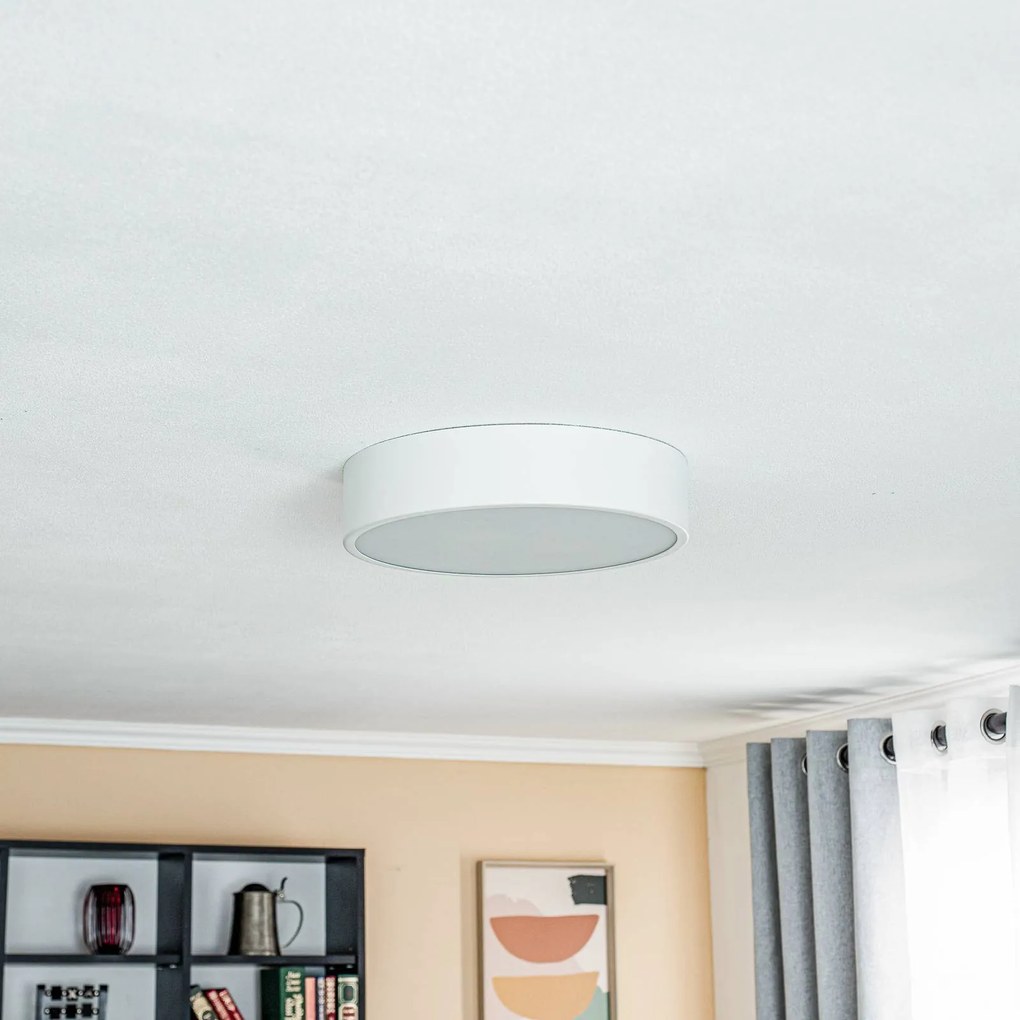 Lamkur Plafoniera Kimban in metallo, Ø 36 cm, bianco