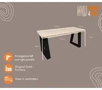 Scrivania in legno lunghezza 180 cm con gambe Colore Nero