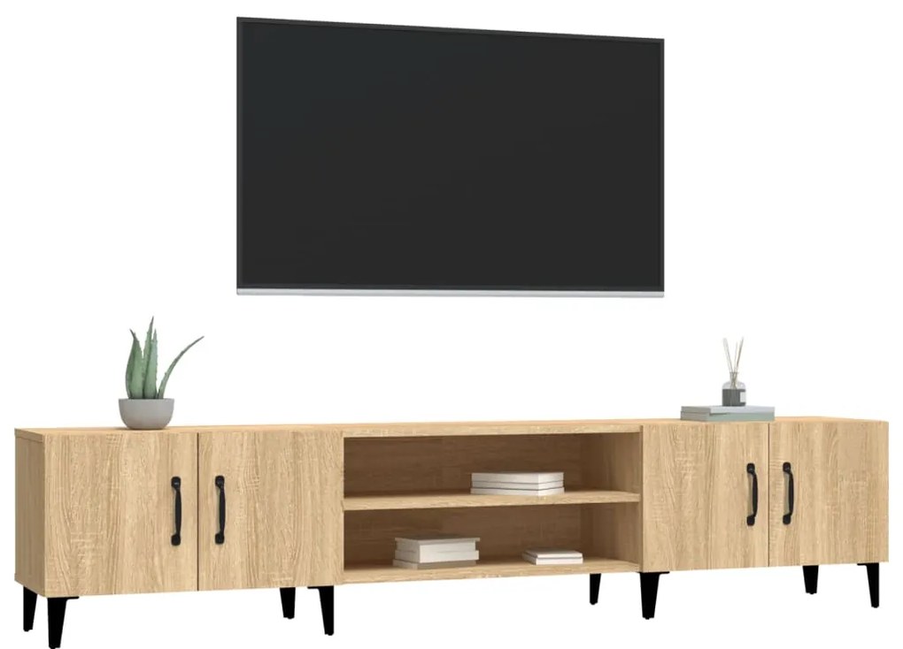 Mobile per tv rovere sonoma 180x31,5x40 cm in legno multistrato