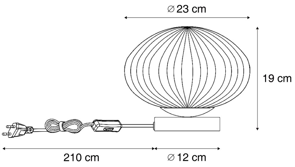 Lampada da tavolo di design in ottone con vetro opale - Mochi