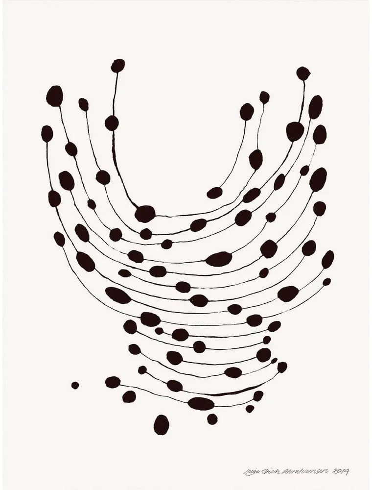 Poster 30x40 cm Dancing Dots – Leise Dich Abrahamsen – The Poster Club