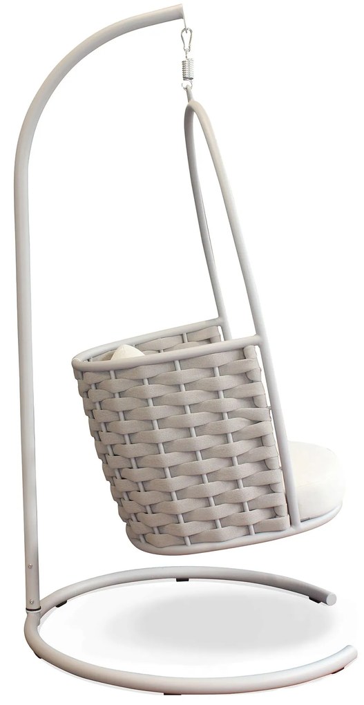 MATISSE - dondolo con struttura in allumino beige con corda beige