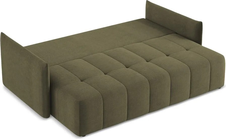 Divano color kaki allungabile/con contenitore 225 cm Moku – Makamii