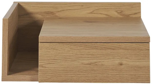 Comodini pensili finitura legno rovere chiaro con cassetto L40 cm (set di 2) NASTY