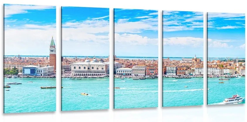 Quadri 5 pezzi – Vista su Venezia