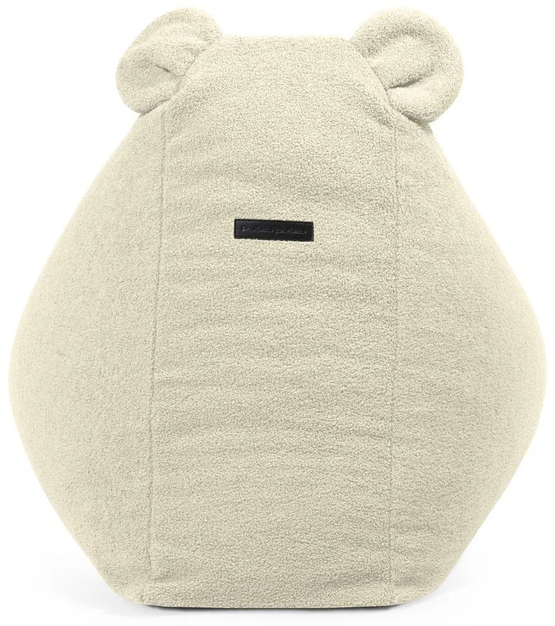 Pouf a sacco per bambini grigio chiaro con rivestimento in bouclé Snug 80 Bear – SLOWDOWN