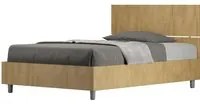 Letto 1 piazza e mezza 120x190 cm testata dritta Demas - Contenitore,Quercia Natura