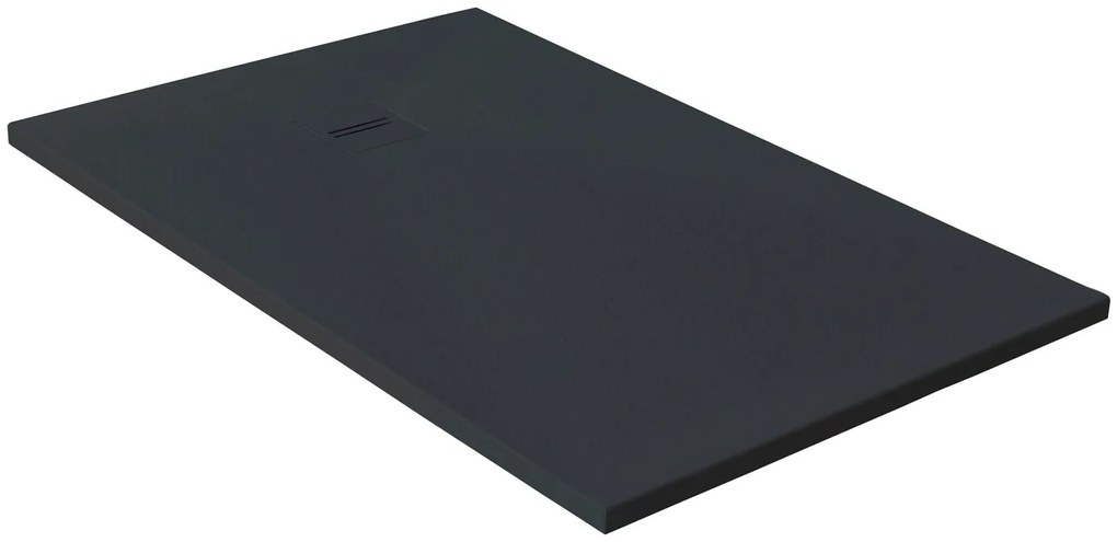 Piatto doccia MOLDCOM COMPOSITES in resina Cosmos Stone grafite L 80 x L 120 x H 3 cm opaco