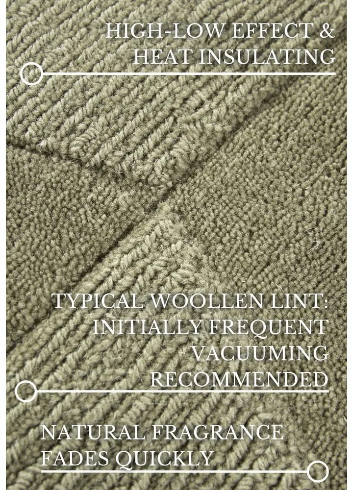 Passatoia verde in lana tessuta a mano 80x250 cm Ursule - Villeroy&Boch