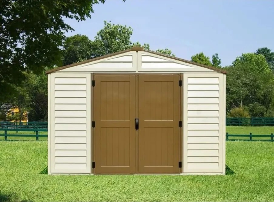 Duramax WoodBridge Plus grande casetta da giardino in plastica 10,5 x 13