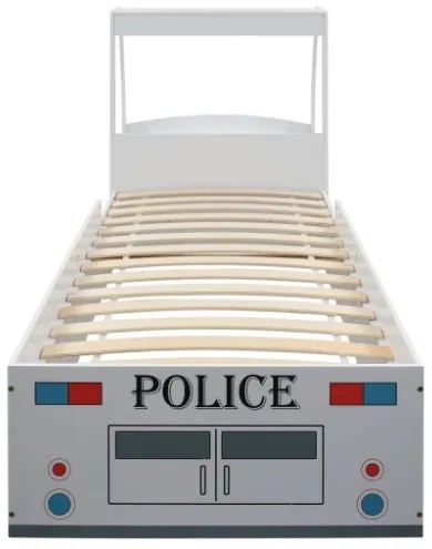 Letto Bimbo Auto della Polizia con Scrivania 90x200 cm