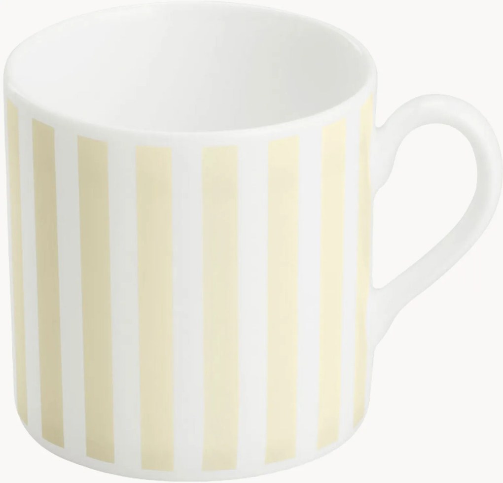 Set di 6 tazzine da caffè in Fine Bone China Pastel Stripes