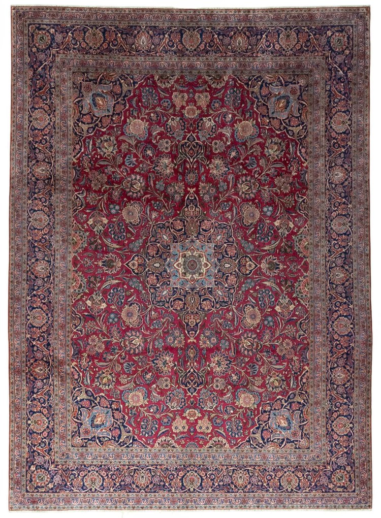 Kashan Tappeto persiano 270x370 Rosso (Iran) Annodato A Mano